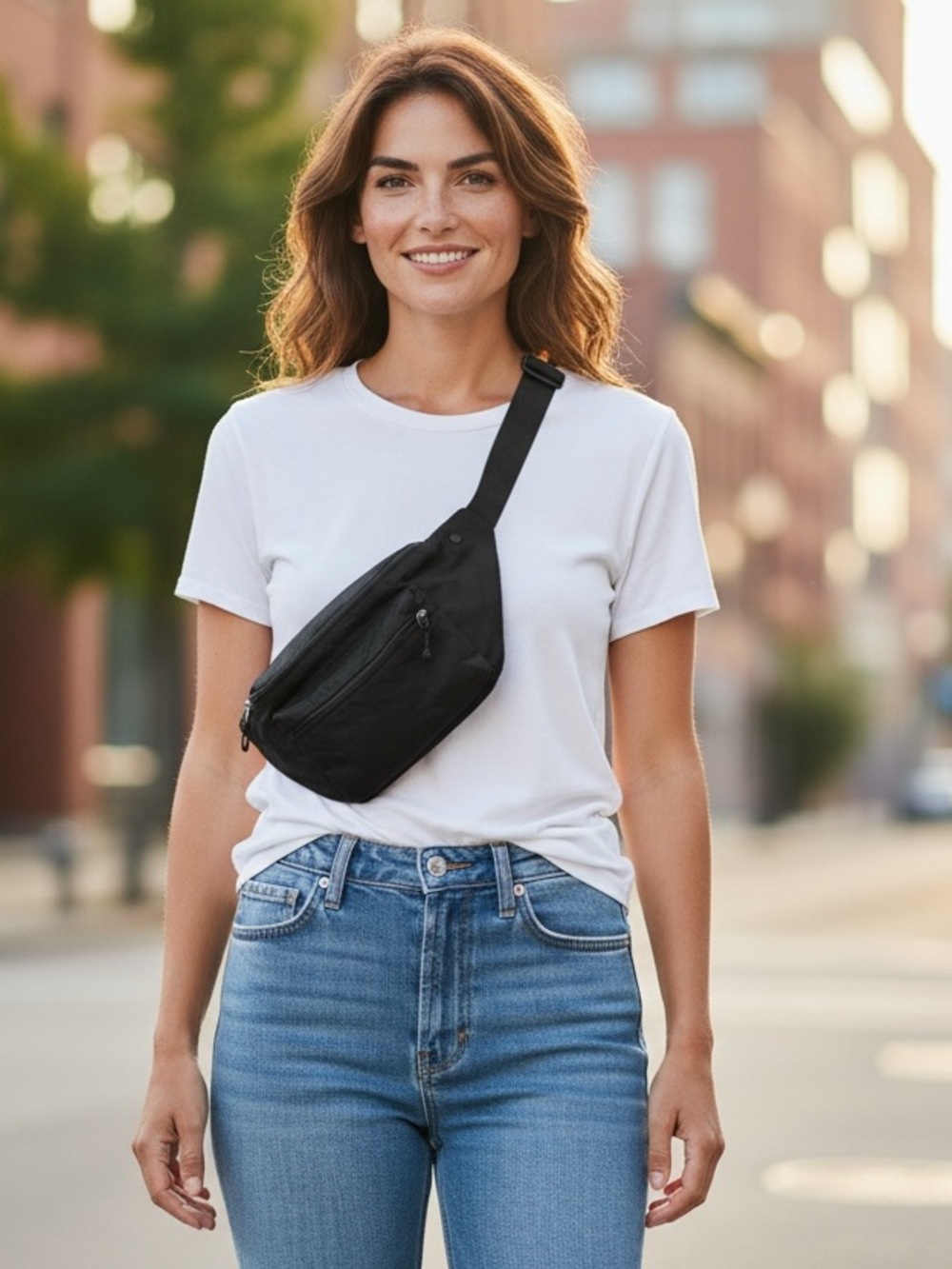 Athleta Black Crossbody or waist Sling Bag